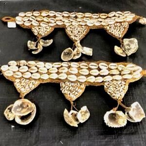 Pair of Native American shell dance bands from New Guinea